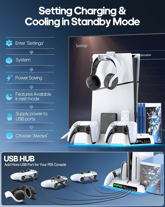 BASE VERTICAL PS5 FAT, SLIM, PRO DIGITAL/ DISCO