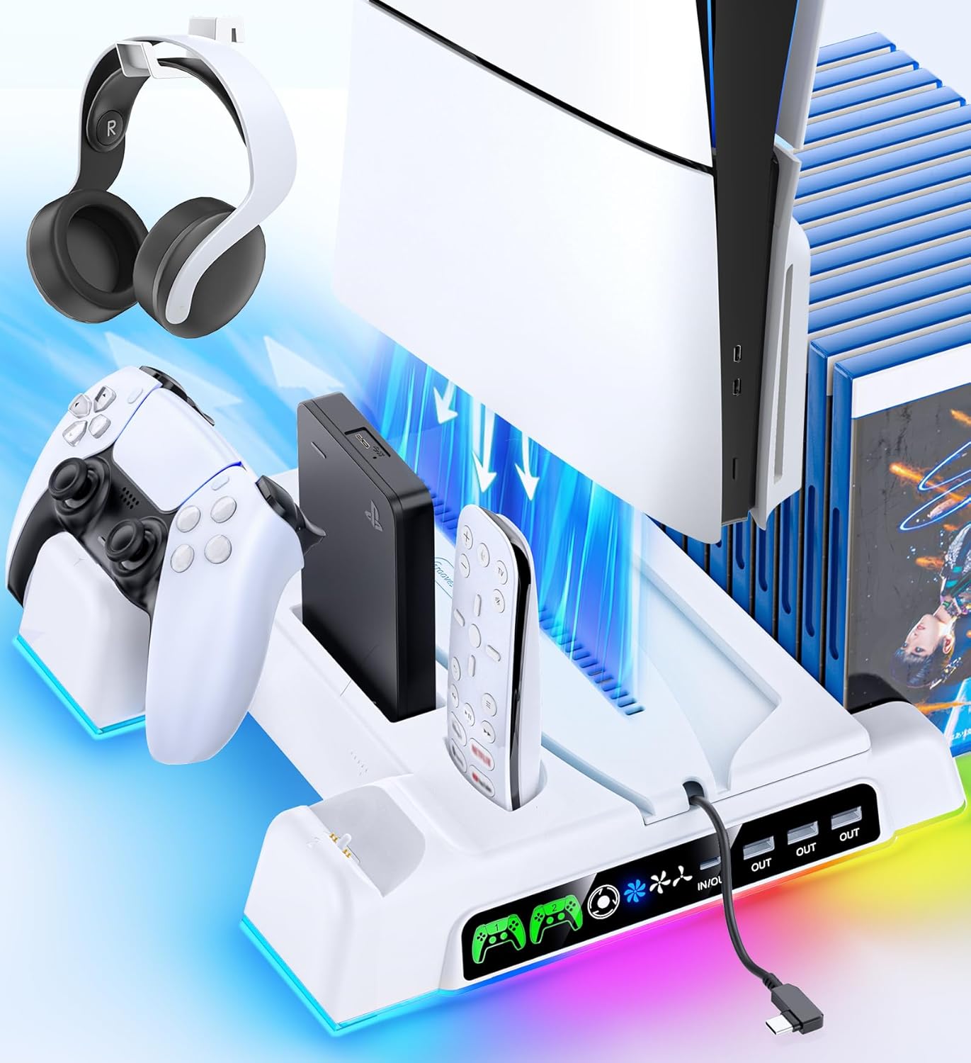 BASE VERTICAL PS5 FAT, SLIM, PRO DIGITAL/ DISCO