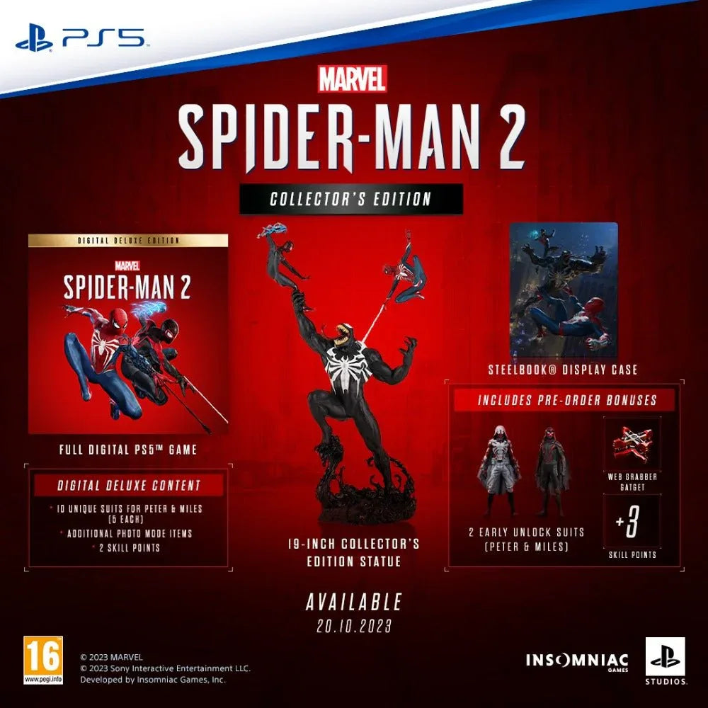SPIDER-MAN 2 PS5 COLLECTOR'S easy video game