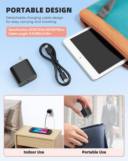 Switch 2 Charger - 60w AC Power Adapter for Nintendo 2/1, 5FT/1.5M UBC Cable, KOVA