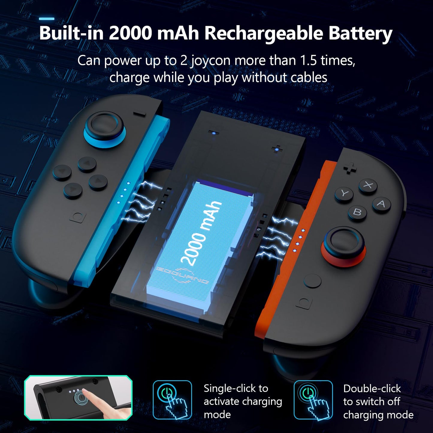 Switch 2 Joycon Charging Grip BGGUANG