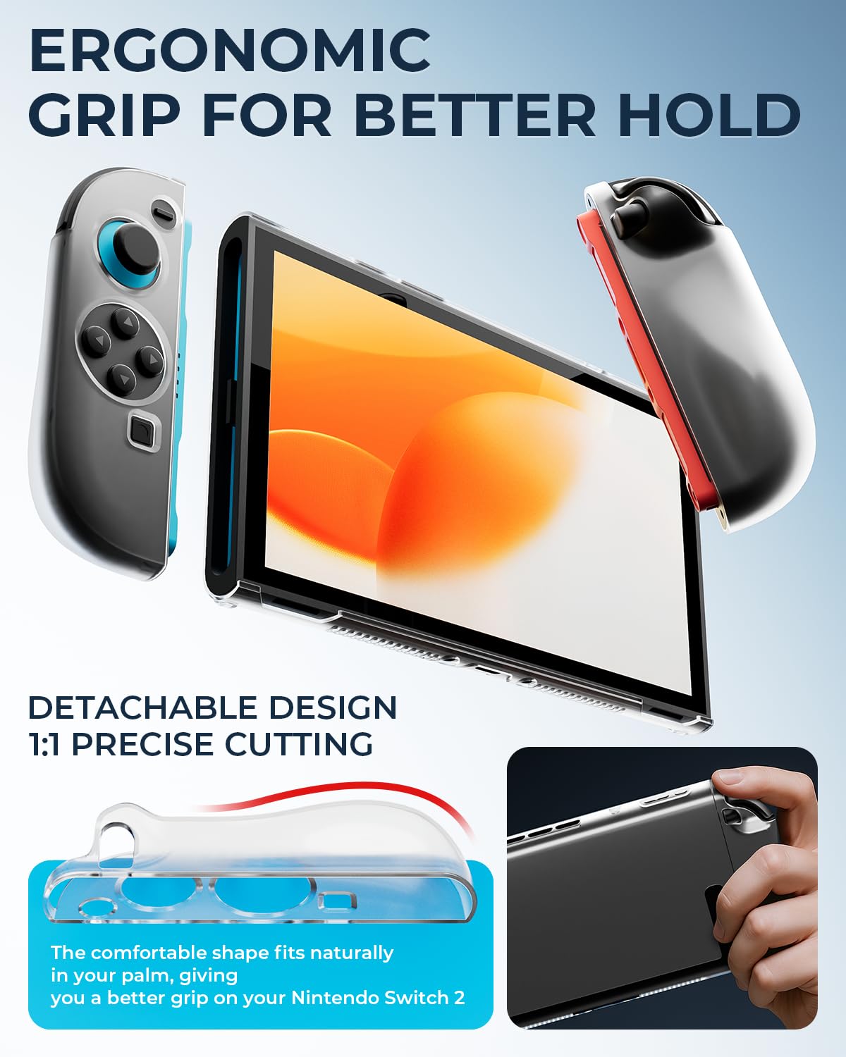 Switch 2 Screen Protector Accessories for Nintendo, 10-In-1 Bundle BINBOK VR