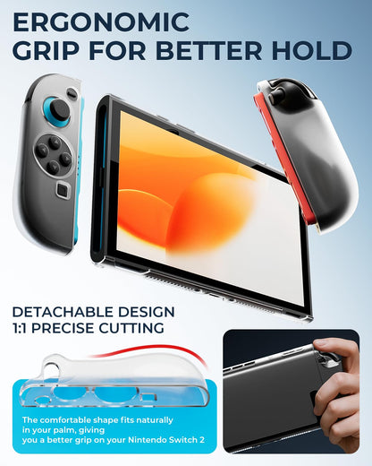 Switch 2 Screen Protector Accessories for Nintendo, 10-In-1 Bundle BINBOK VR