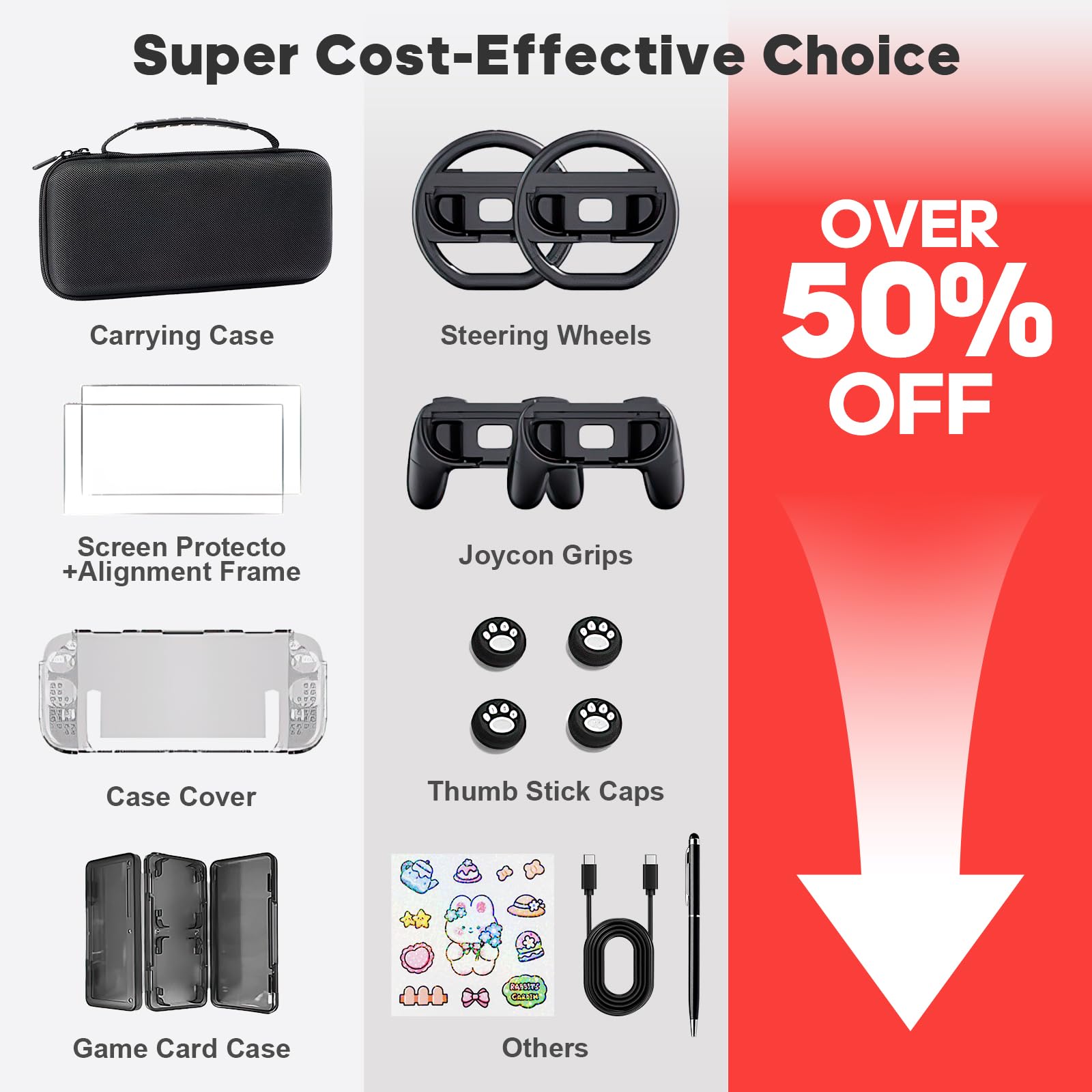 TPGSING Nintendo Switch 2 Accessories Bundle, 18 in 1 Kit for Switch 2 TPGSING