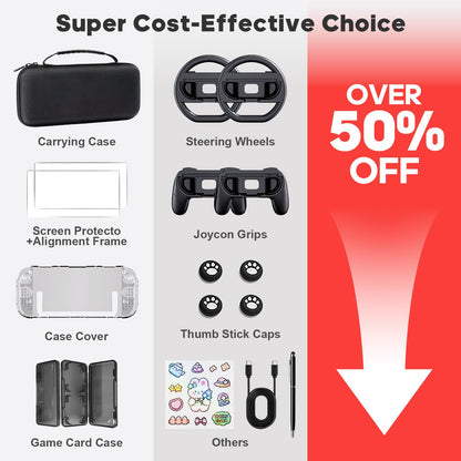 TPGSING Nintendo Switch 2 Accessories Bundle, 18 in 1 Kit for Switch 2 TPGSING