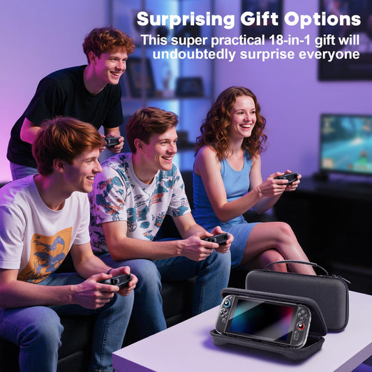 TPGSING Nintendo Switch 2 Accessories Bundle, 18 in 1 Kit for Switch 2 - EASY GAMES