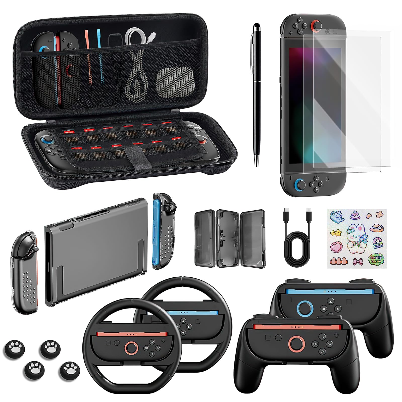 TPGSING Nintendo Switch 2 Accessories Bundle, 18 in 1 Kit for Switch 2 TPGSING