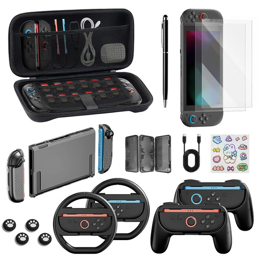 TPGSING Nintendo Switch 2 Accessories Bundle, 18 in 1 Kit for Switch 2 - EASY GAMES