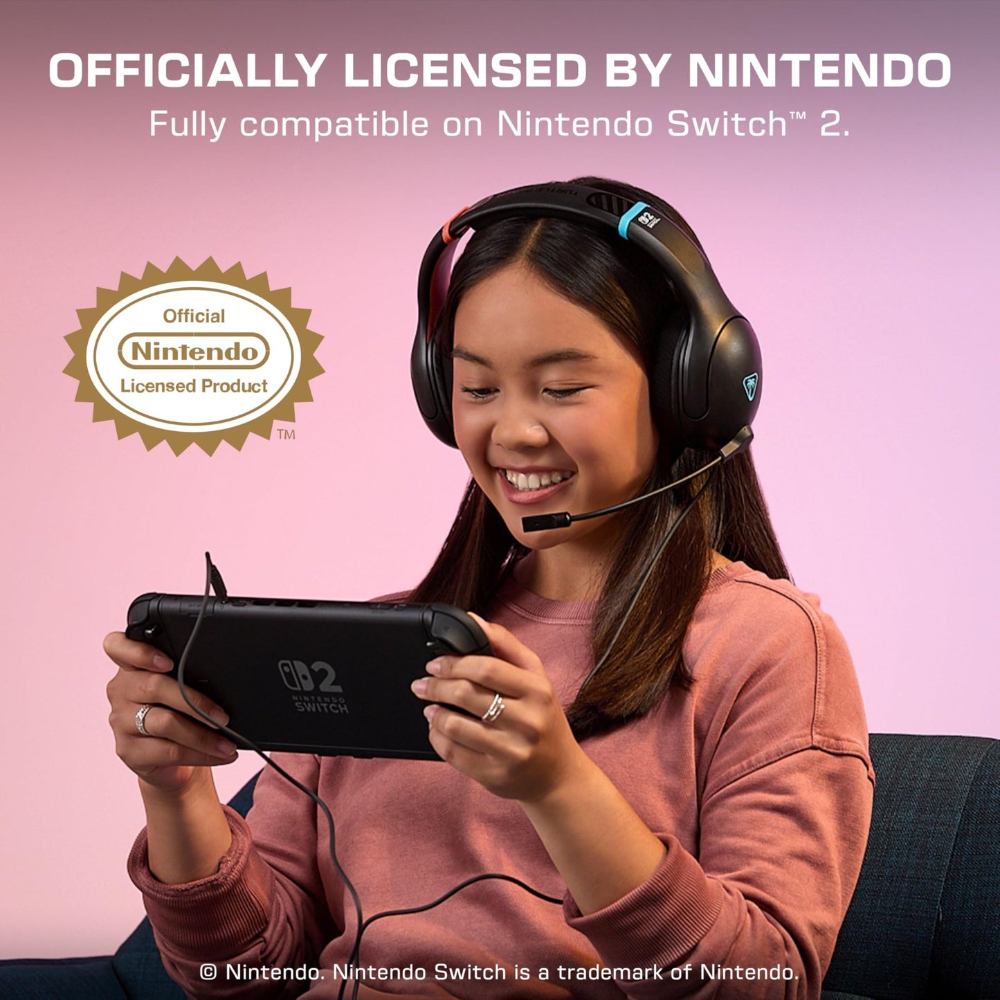 Turtle Beach Airlite Fit Wired Gaming Headset – Officially Licensed for Nintendo Switch 1 y 2 Turtle Beach
