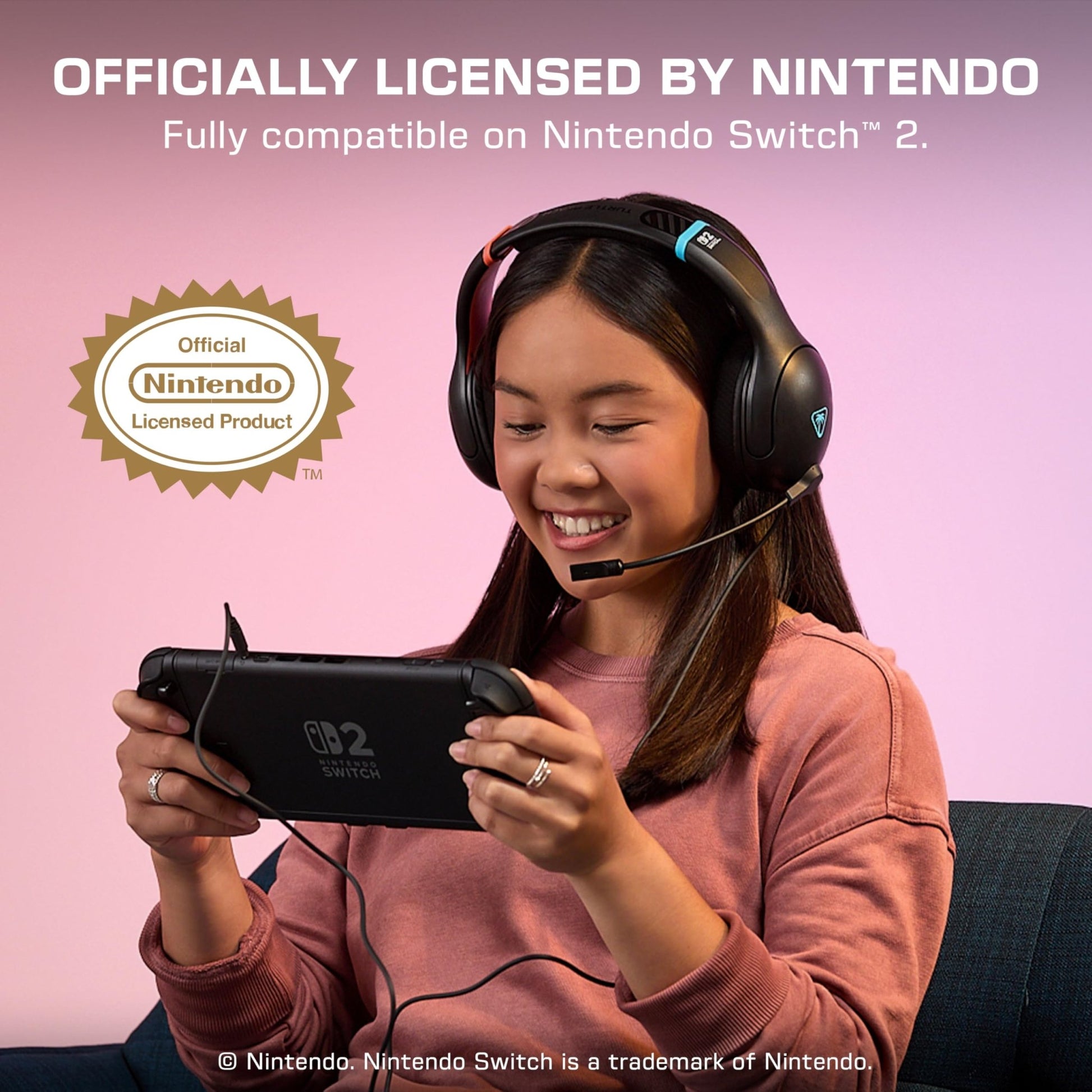 Turtle Beach Airlite Fit Wired Gaming Headset – Officially Licensed for Nintendo Switch 1 y 2 Turtle Beach