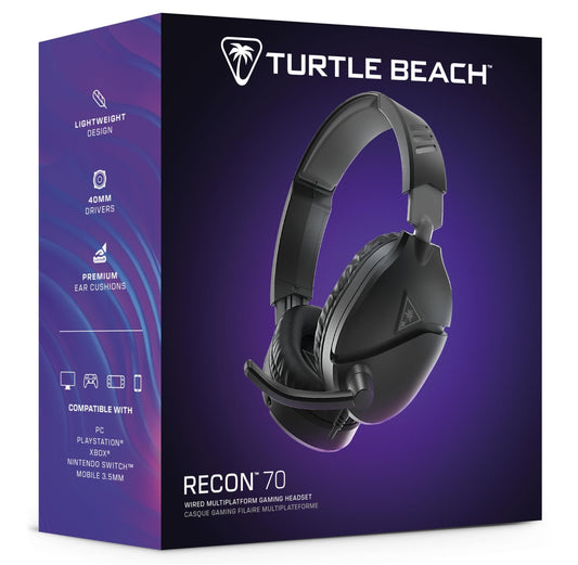 Turtle Beach Recon 70 Multiplatform Gaming Headset for PC, PS5, PS4, Xbox Series X|S, Xbox One, & Mobile Turtle Beach