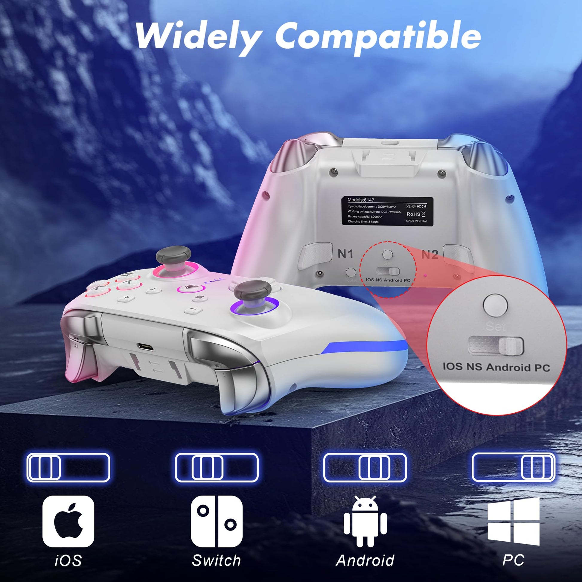 Wireless Pro Controller for Switch 2 Switch/Lite/OLED RuntoGOL