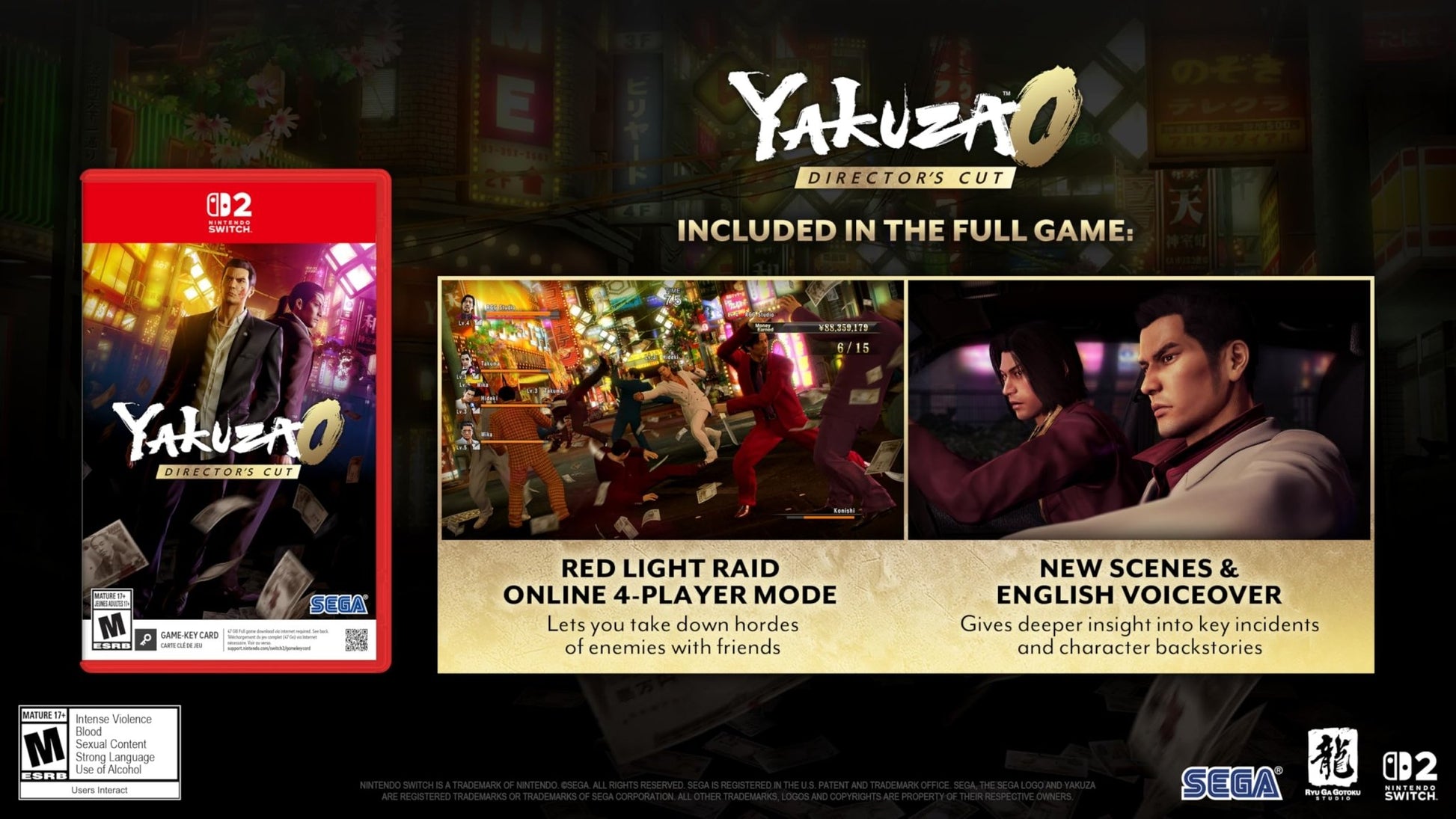 Yakuza 0: Director’s Cut - Nintendo Switch 2 SEGA