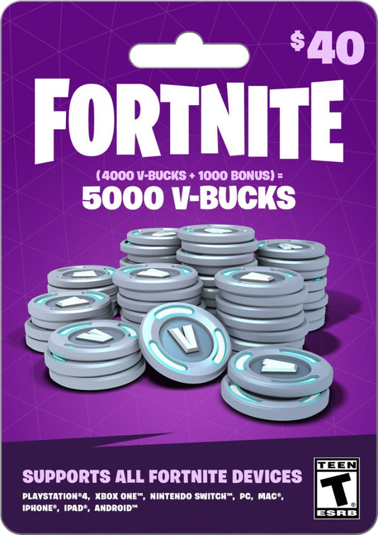 FORTNITE 5000 V-BUCKS EPIC GAMES PARA PC - Easy Video Game