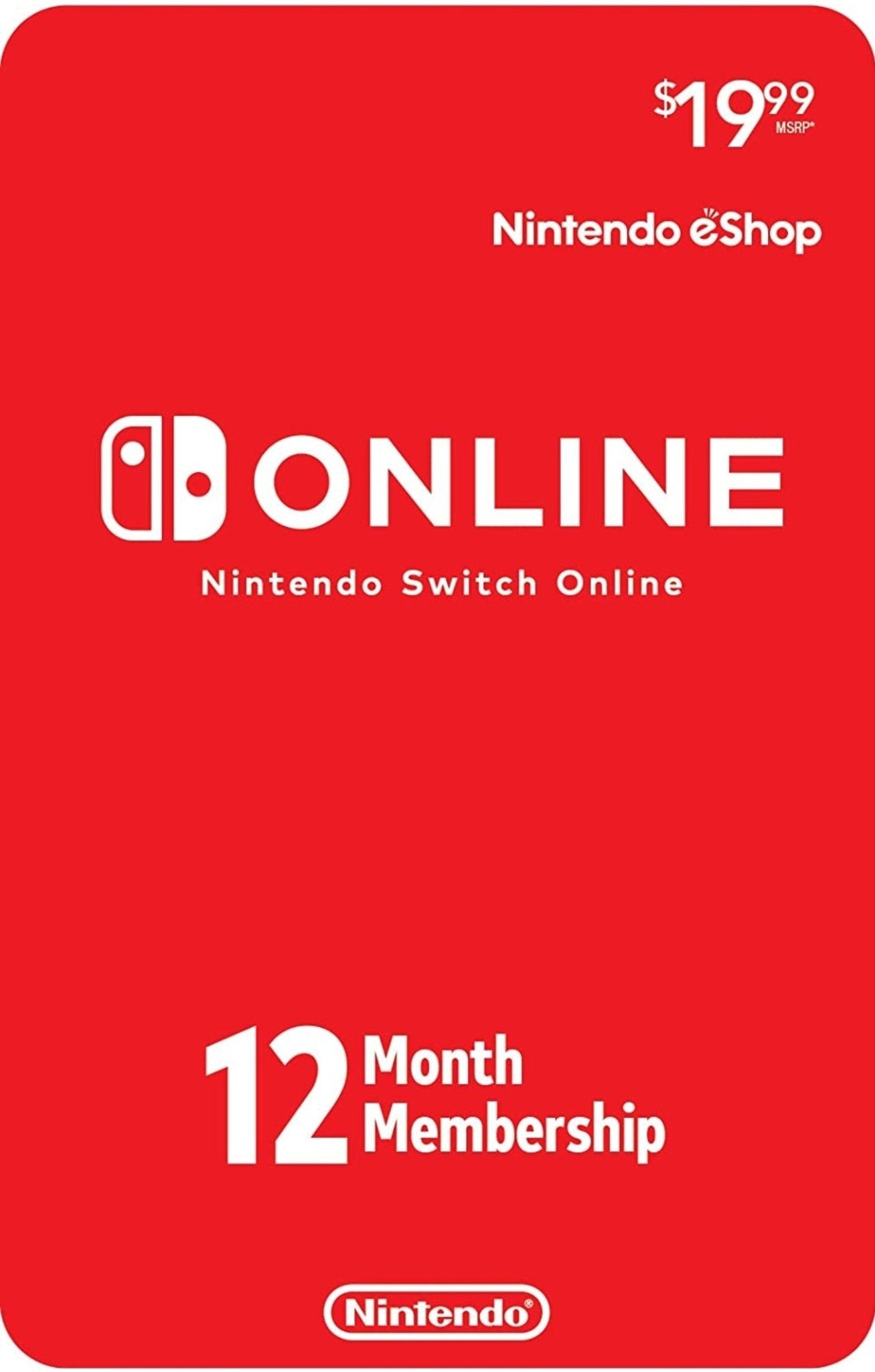 NINTENDO SWITCH ONLINE 12 MESES