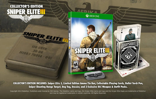 SNIPER ELITE 3 COLLECRORS XBOX easy video game