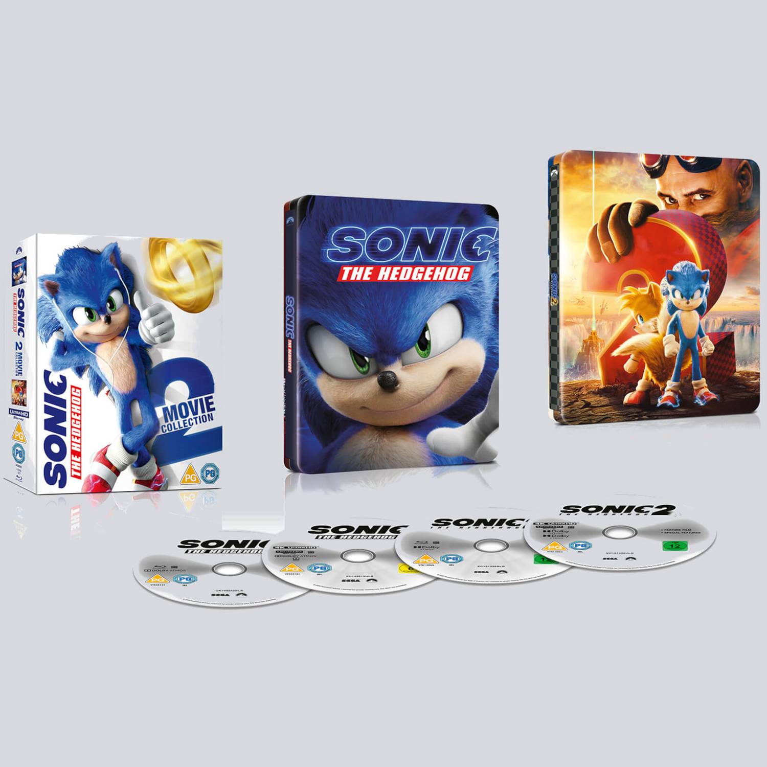 SONIC THE HEDGEHOG 1+2 4K BLU-RAY - EASY GAMES