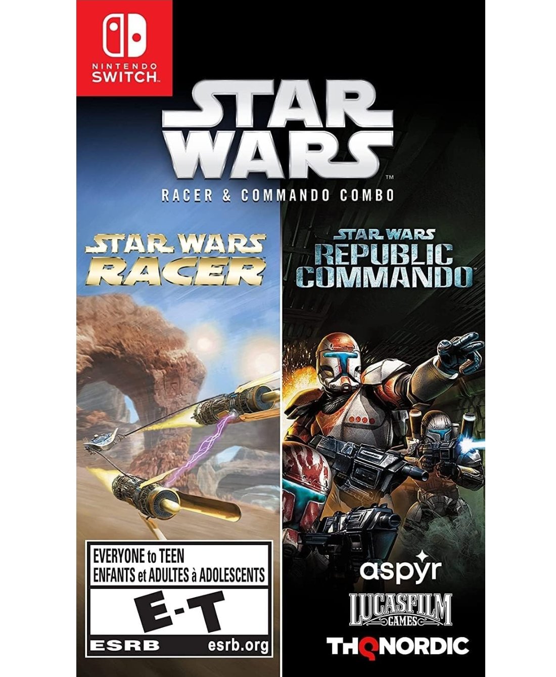 STAR WARS RACER & COMANDO COMBO SWITCH - EASY GAMES